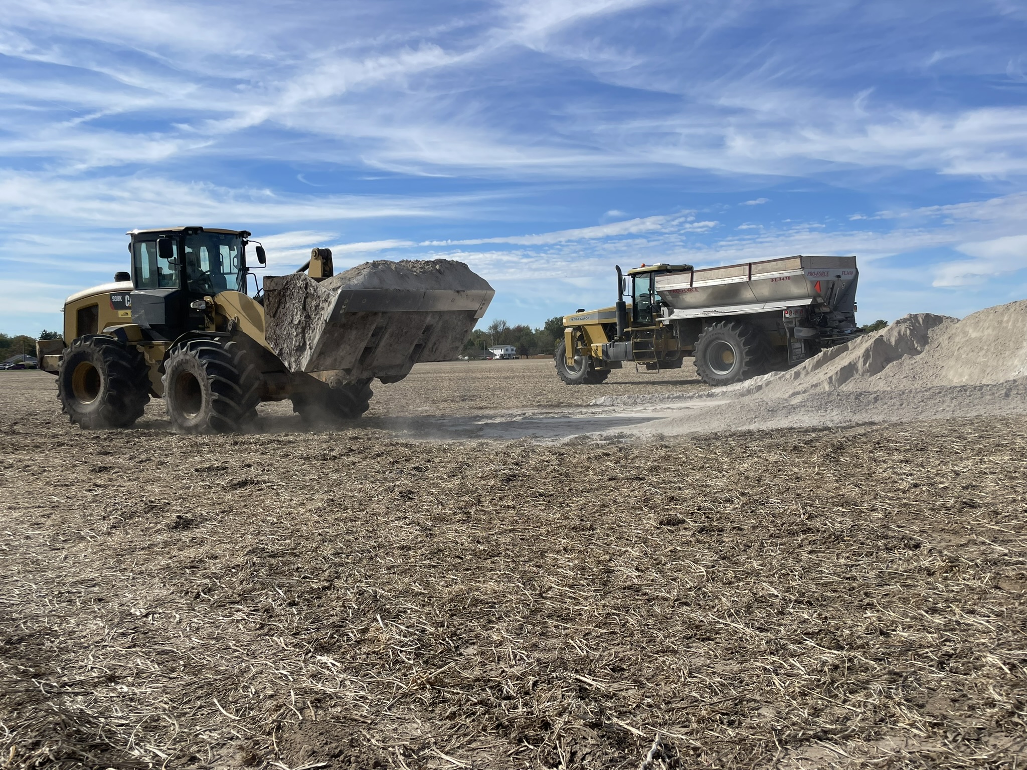 Kill Agri-Service equipment preparing material in the field