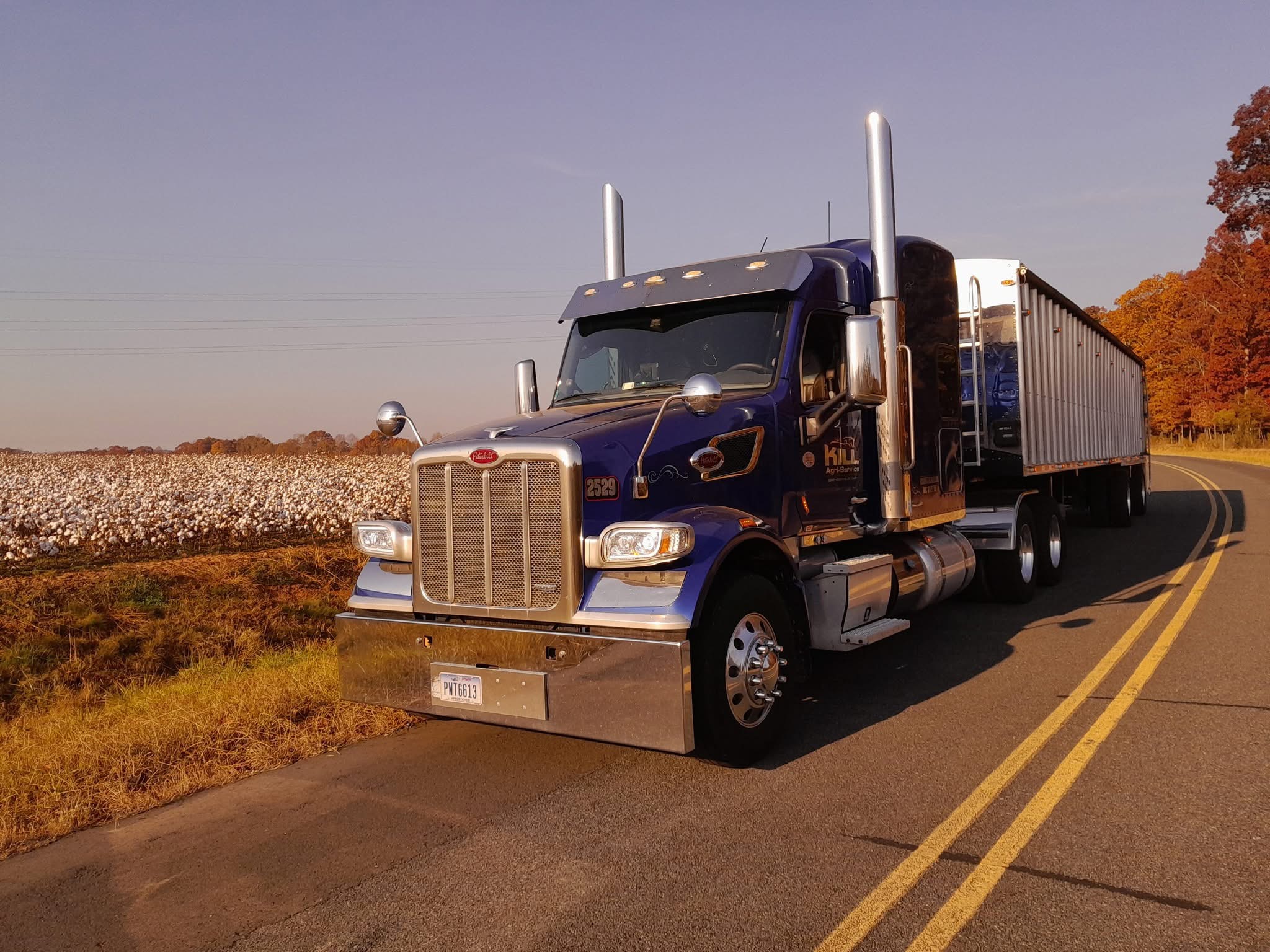 Kill Agri-Service truck hauling agricultural commodities